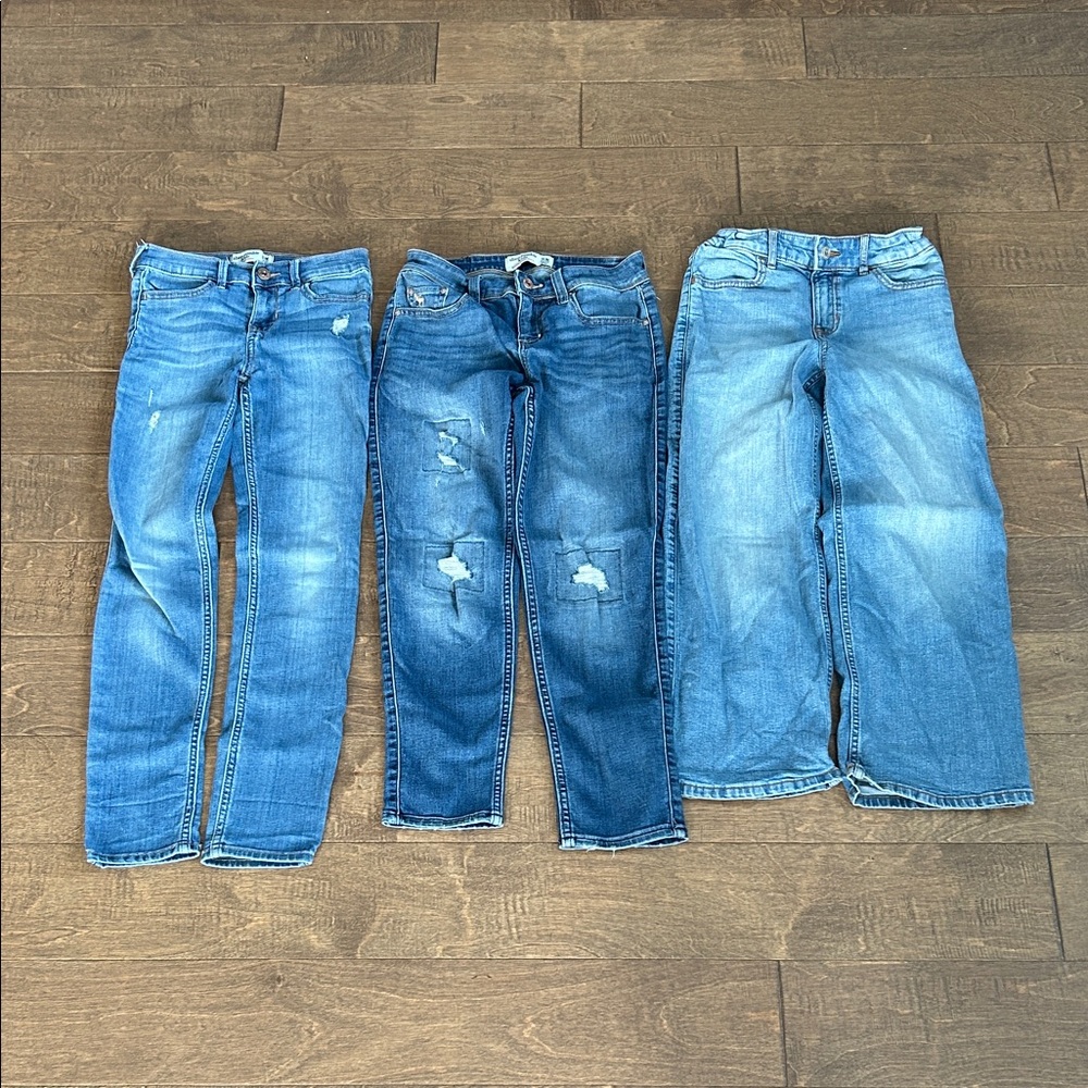 abercrombie kids Blue Denim Jeans Trio